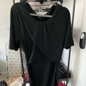 Black MIDI Maternity Cocktail Dress